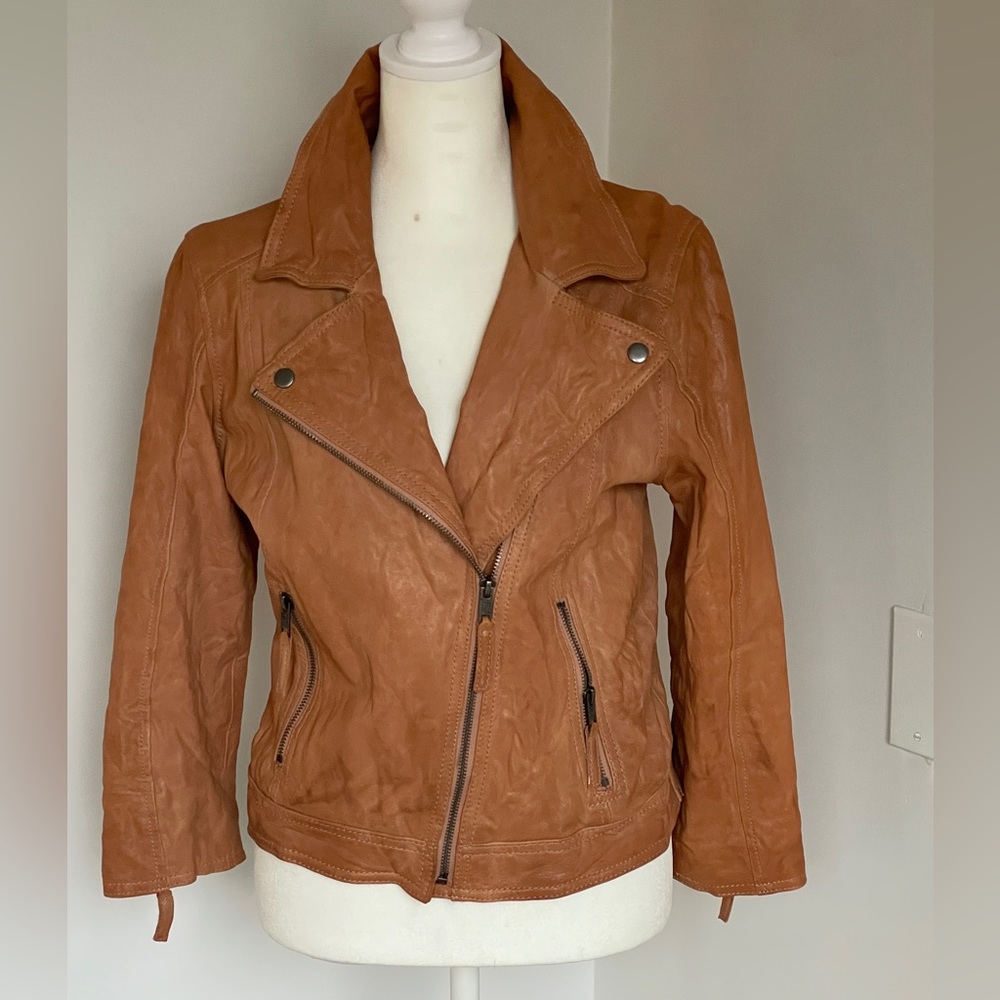 Ladies leather bomber jacket by FOSSIL (sm)